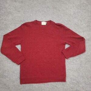 Vintage Montage Sweater Womens Medium Long‎ Sleeve Knit Crewneck Red Ladies